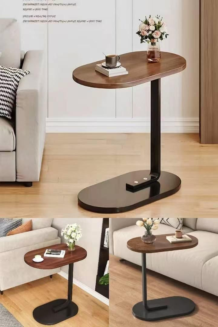 Black and brown side table
