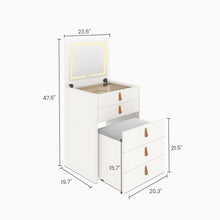Load image into Gallery viewer, Portable vanity table with lights
