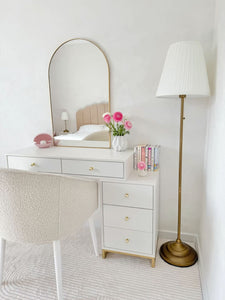 Modern 5 drawers dressing table and mirror