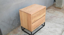 Load image into Gallery viewer, Double Drawer oak bedside
