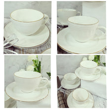 Load image into Gallery viewer, 12 piece gold line teaset
