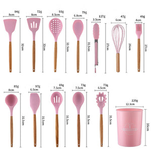 12 pcs silicon kitchenware set