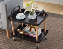Load image into Gallery viewer, 2 layer tray wheel table
