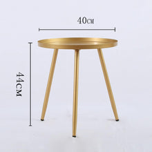 Load image into Gallery viewer, 3 legs gold round side table
