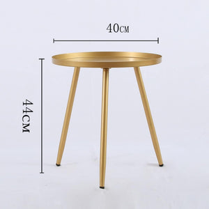 3 legs gold round side table