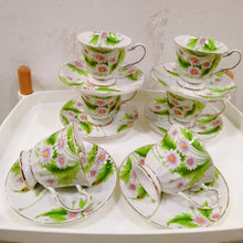 Load image into Gallery viewer, 12 piece floral tea set
