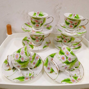 12 piece floral tea set