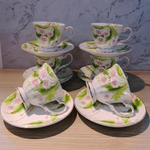Load image into Gallery viewer, 12 piece floral tea set
