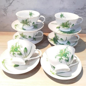 12 piece floral tea set