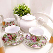 Load image into Gallery viewer, 12 piece floral tea set
